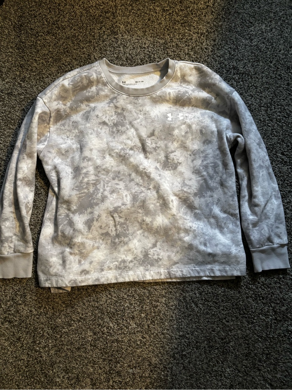Women's S SM Under Armour sweatshirt loose fit gray white